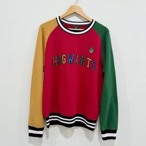 Harry Potter Hogwarts Box Lunch Color Block Crewneck Sweat Shirt Size M